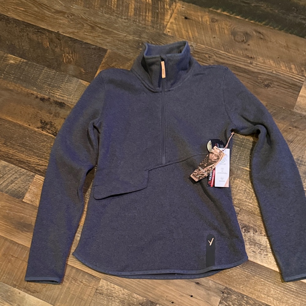 Women’s Navy Quarter-Zip Fleece Pullover